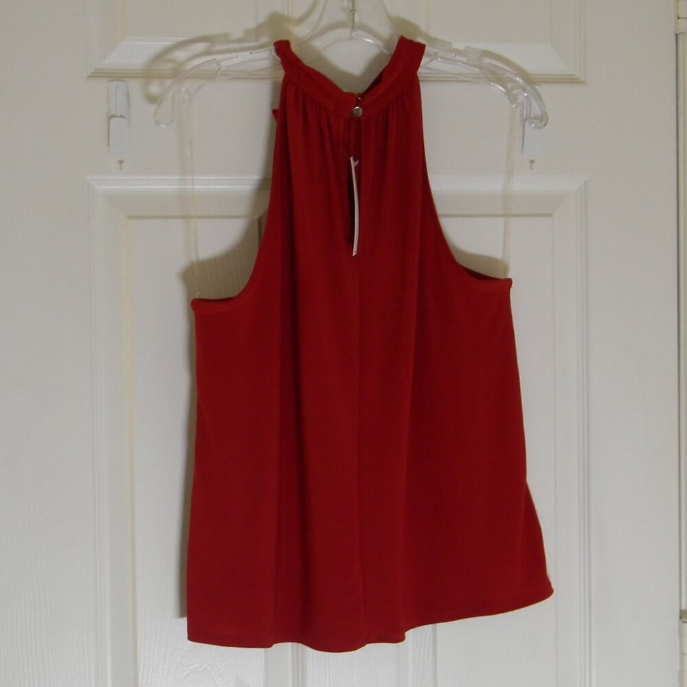 joie de vivre Red Halter Neck Cami Tank Layer Dressy Shirt NWT - Picture 2 of 4